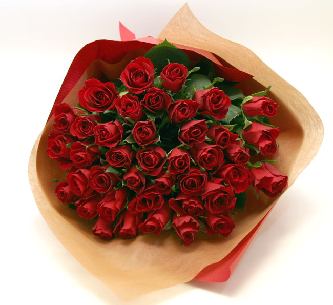 バラ花束 レッド４４本 花の贈り物はフラワーズ ドゥ 花キューピット加盟店
